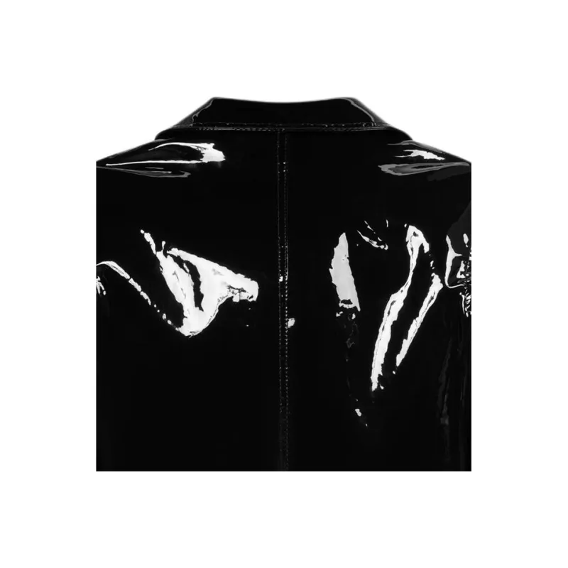 CELINE Straight Blouson Jacket In Patent Lambskin Leather-4