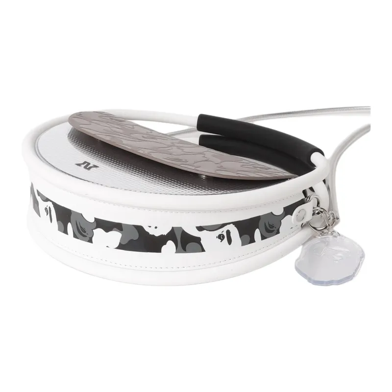 A BATHING APE NANA NANA Collaboration PVC Shoulder Bag, Crossbody Bag, Handbag Medium Size Unisex White/Black-6