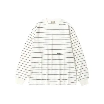 L.L.Bean T-Shirt Men's Gray White