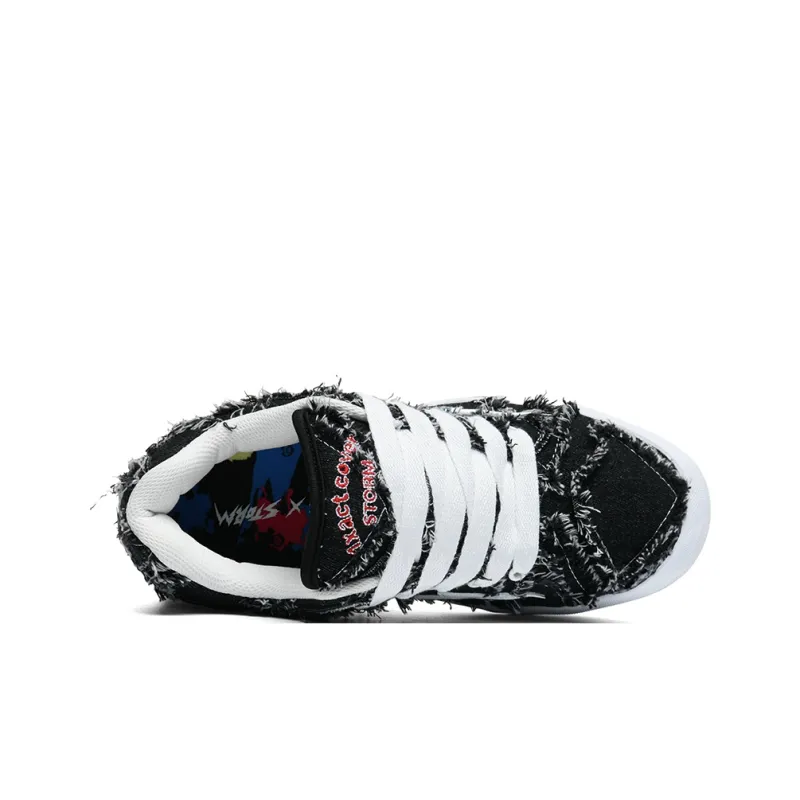VFTS Lightning Skateboard Shoes Anti Slip Wear Resistant Low Top Classic Preppy Style Students Unisex-9