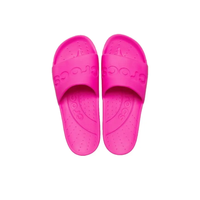 Crocs Slip Resistant Slide Slippers Women's Pink-3