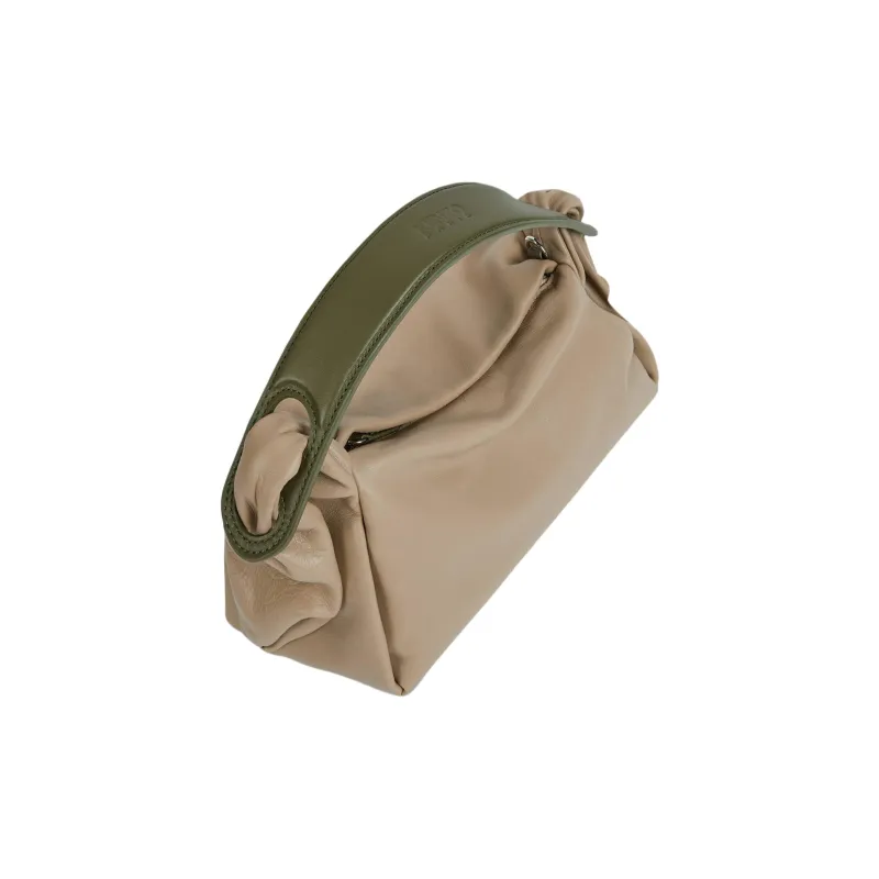 KENZO Cow Leather One Shoulder Handbags Women's Beige-1