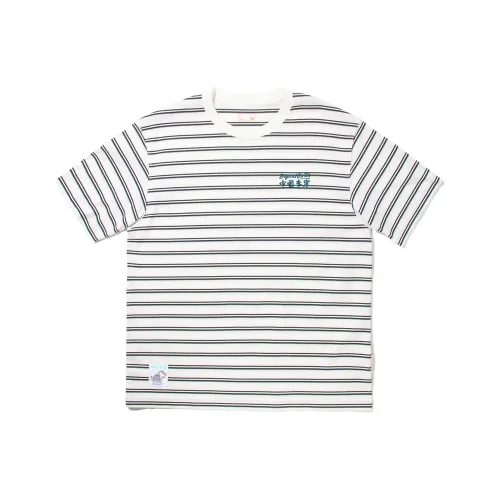 LiNing x Phil Hackett T Shirt Men's Champagne White/Black/Water Jasper Stripes