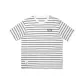 Champagne White/Black/Ink Green Stripes