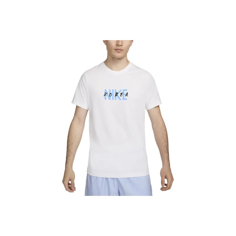 Nike T Shirt Men's White/University Blue-0