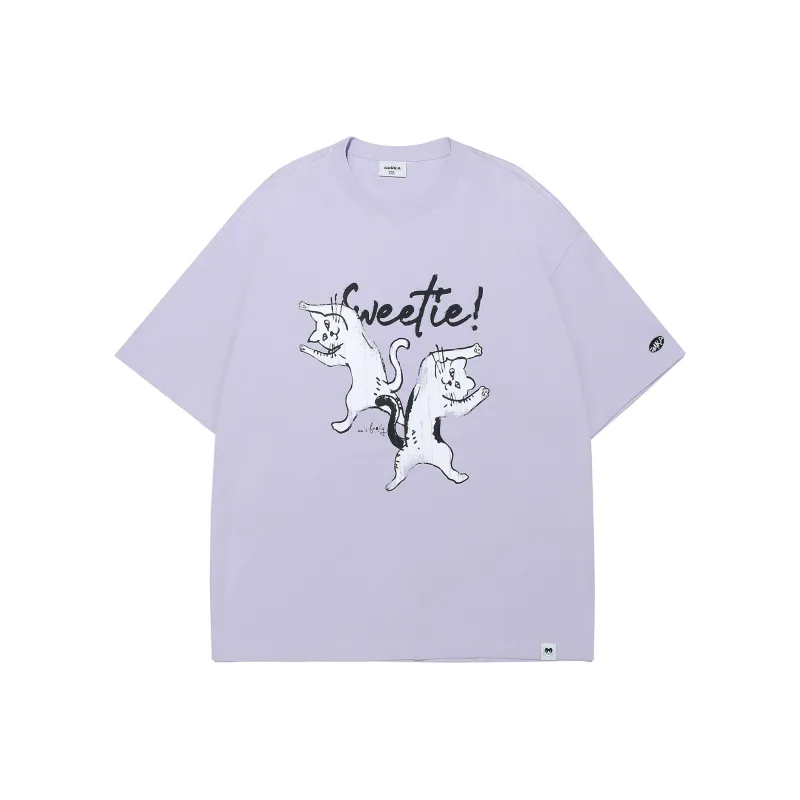 Guuka Short Sleeved T Shirts Unisex Dark Purple-0