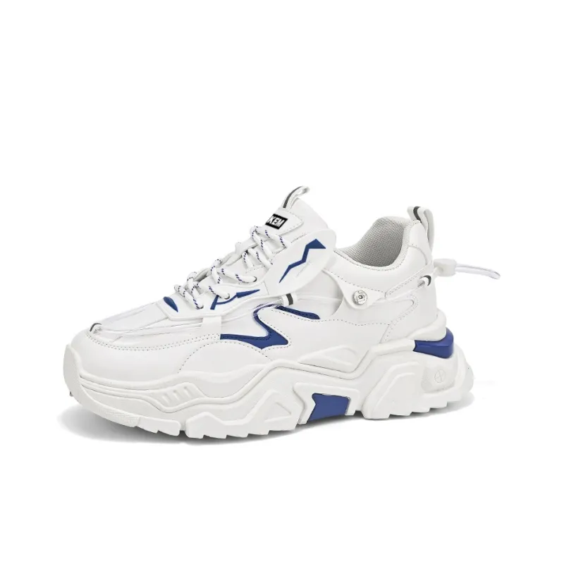 JKEM Cushioned Wear Resistant Height Increasing Low Top Chunky Sneakers Men's-6