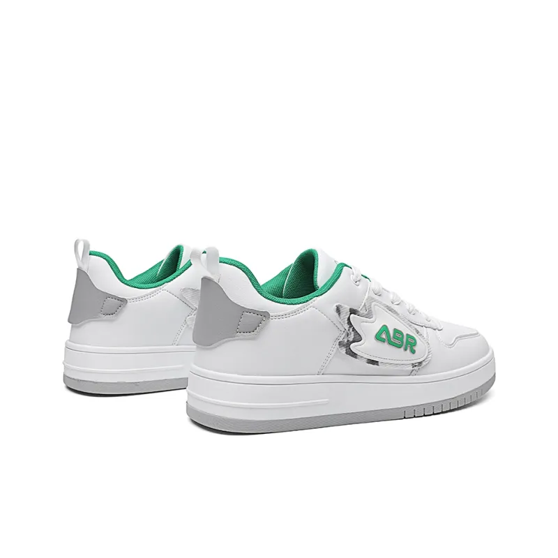 ABIDJAN Rocket Collection Lightweight And Breathable Low Top Skateboard Shoes Unisex White Green-4