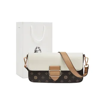 Old Man's Head Synthetic Leather Shoulder Bag Women's Coffee