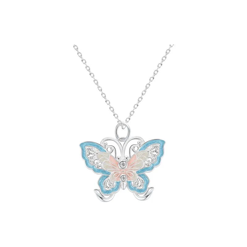 Happy Tide S999 Fine Silver Necklaces Women's-0