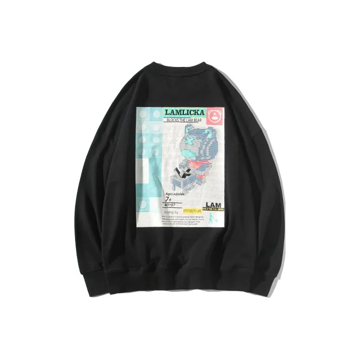 LAMLICKA Crew Neck Loose Fit Regular Sweatshirt Unisex-4