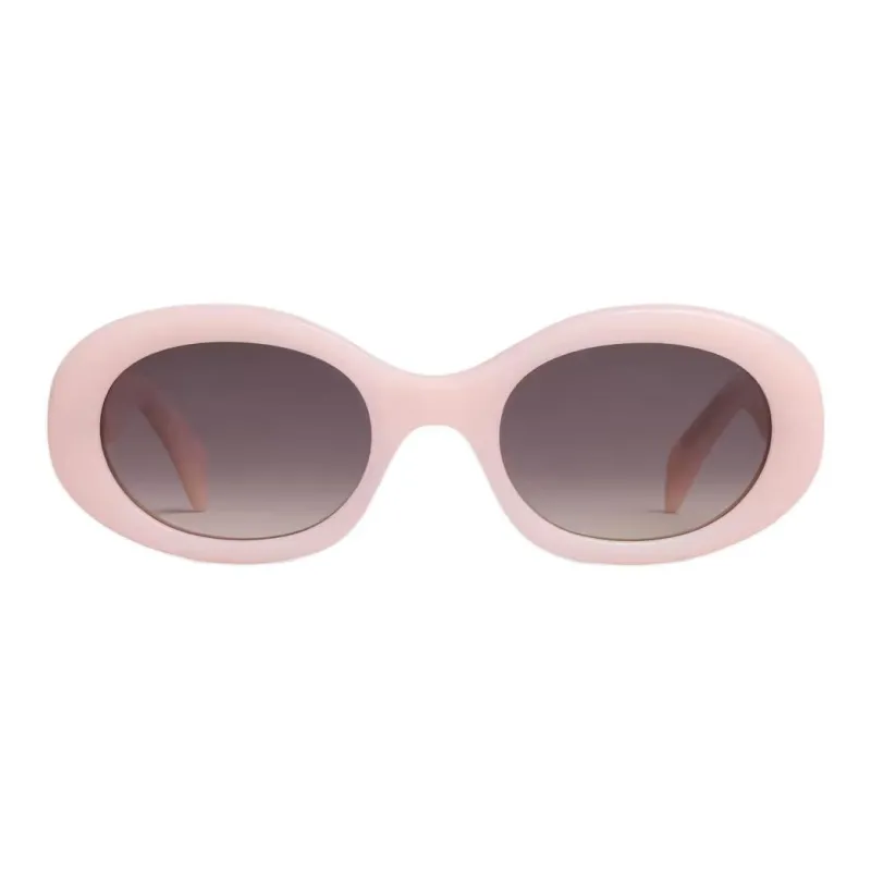 CELINE Acetate Oval Sunglasses Women's Pink-1