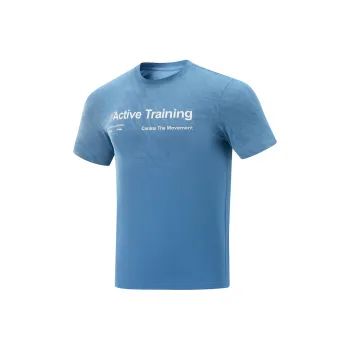 LiNing Cool Tea T Shirt Men's Dark Aqua Blue