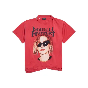 Balenciaga Fanclub FW25 Brand Ambassador Fanclub Collection T Shirt Loose Fit Style Unisex Light Red