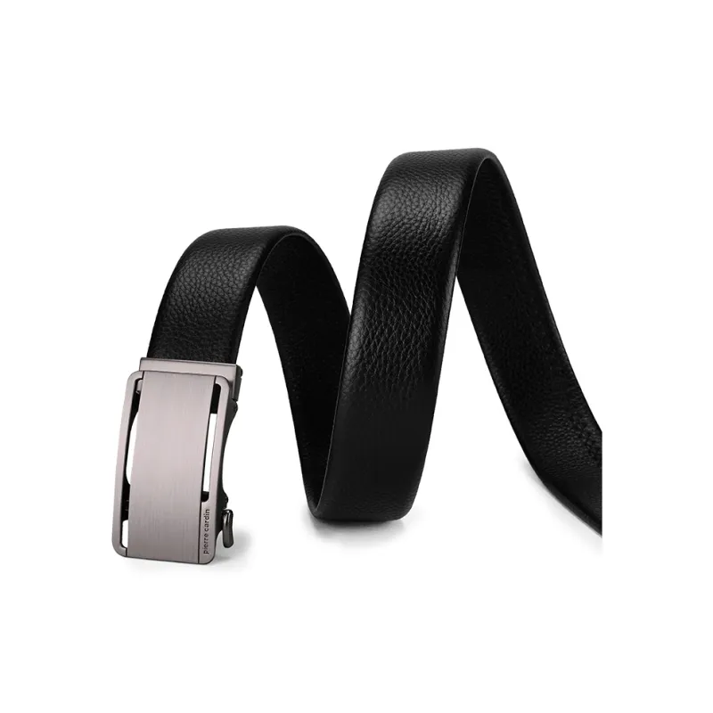 PIERRE CARDIN Cow Leather Belts Men's Black 3.5cm-12