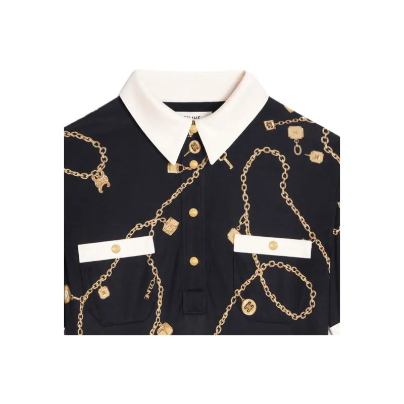 CELINE SS23 Polo Shirt Women's Black-2