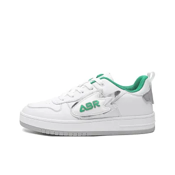 ABIDJAN Rocket Collection Lightweight And Breathable Low Top Skateboard Shoes Unisex White Green