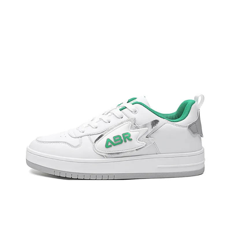 ABIDJAN Rocket Collection Lightweight And Breathable Low Top Skateboard Shoes Unisex White Green-0