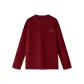 100% cotton Long-Sleeved Shirt in Burgundy (Reversed Smiling Chest Logo)