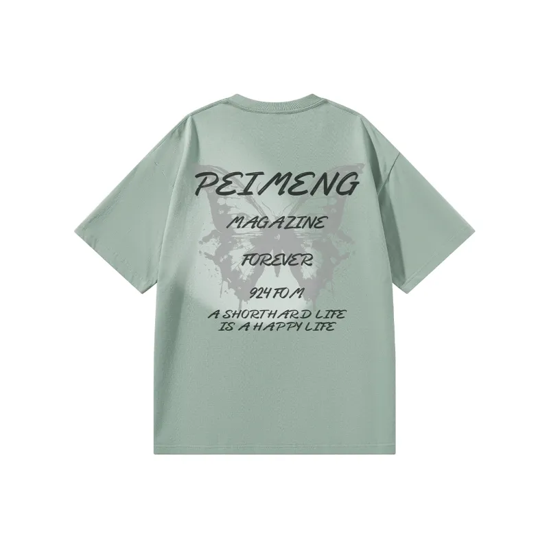 PEIMENG Short Sleeved T Shirts Unisex Comes With Necklace-16