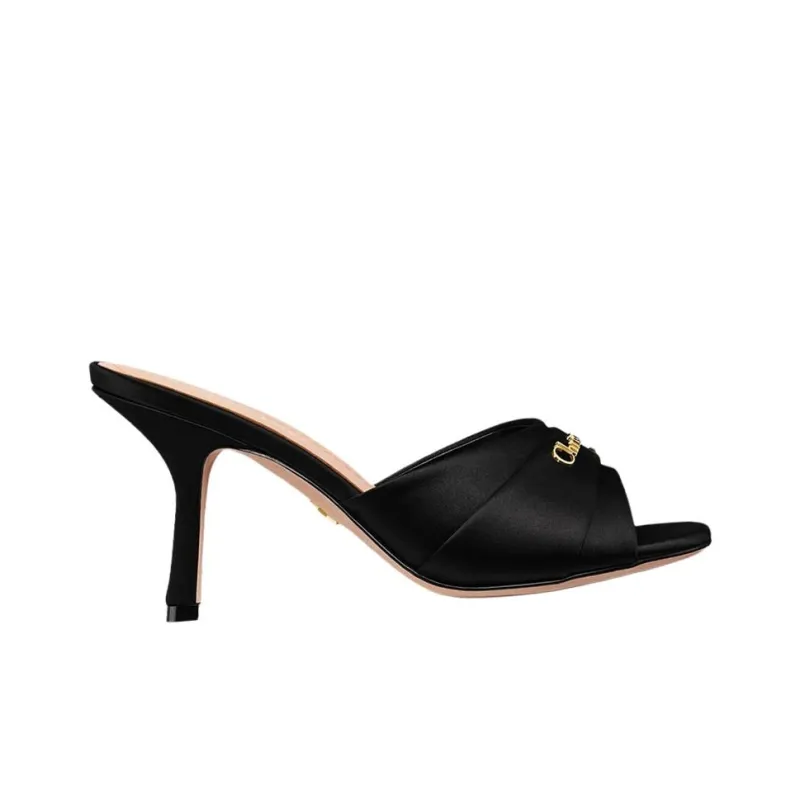 DIOR My Dior Abrasion Resistant Slide Slippers 8.5cm Women's Black-1