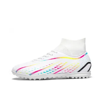 QIUTEXIONG TF Rubber Broken Studs Artificial Ground Indoor Slip Resistant Soccer Shoes Unisex