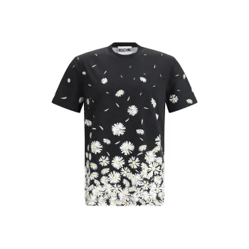 MOSCHINO Flower Printed Crewneck T Shirt