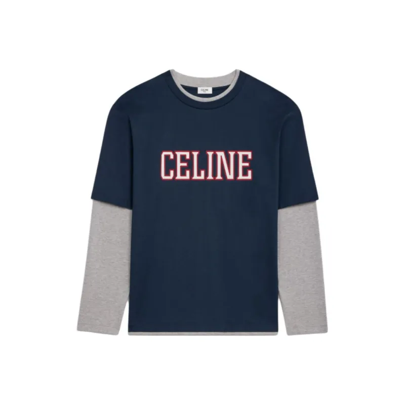 CELINE Logo Printed Long Sleeve T Shirt-0