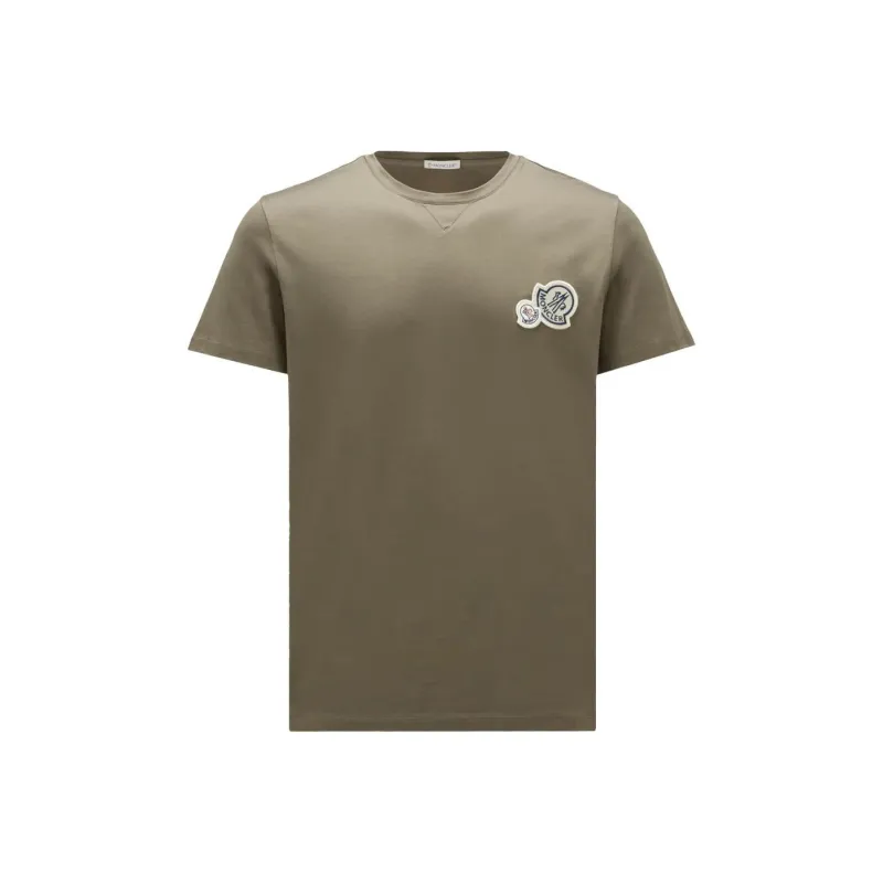 Moncler Double Logo Patch Crewneck T Shirt-0