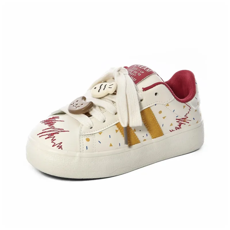 Anime Story Slip Resistant, Abrasion Resistant, Lightweight, Breathable Low Top Skateboard Shoes Women's-29