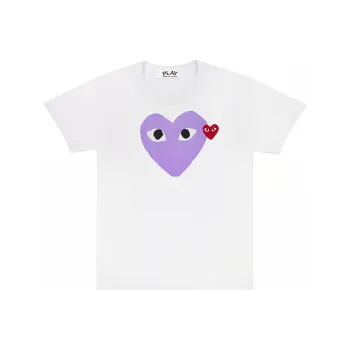 CDG Play T Shirts Unisex Purple