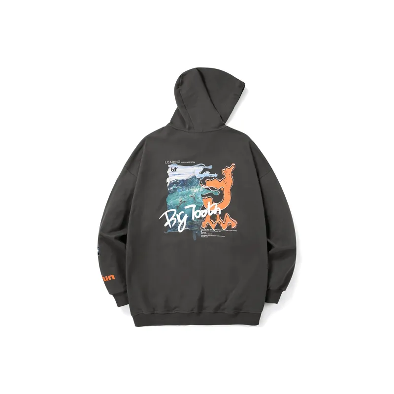 Bt Hooded Loose Fit Regular Sweatshirt Unisex Dark Gray-0