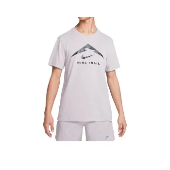 Nike Dri Fit Trail T Shirt Men's Preppy Gray/Black