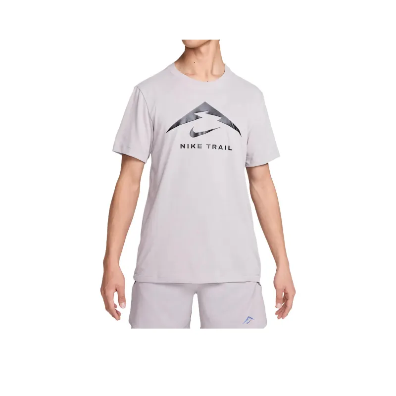 Nike Dri Fit Trail T Shirt Men's Preppy Gray/Black-0