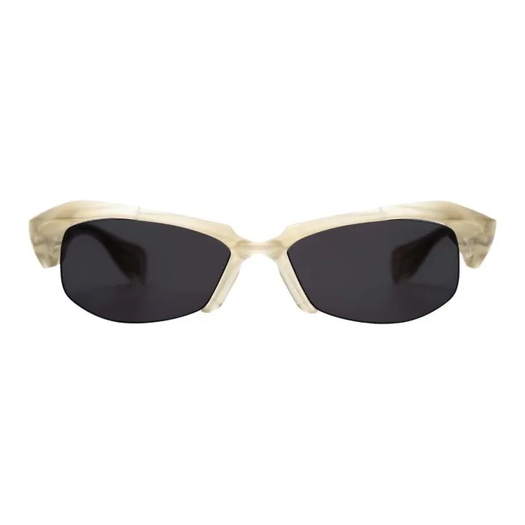 GR10K Cellulose Acetate Irregular Shape Sunglasses Unisex Yellow-1