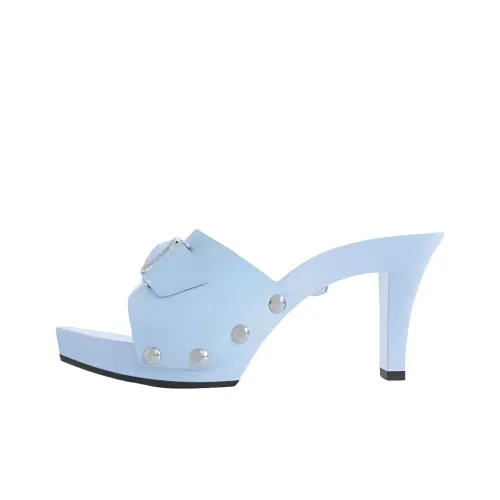 FANSIZHE Medusa Slide Slippers 6cm Women's Light Blue