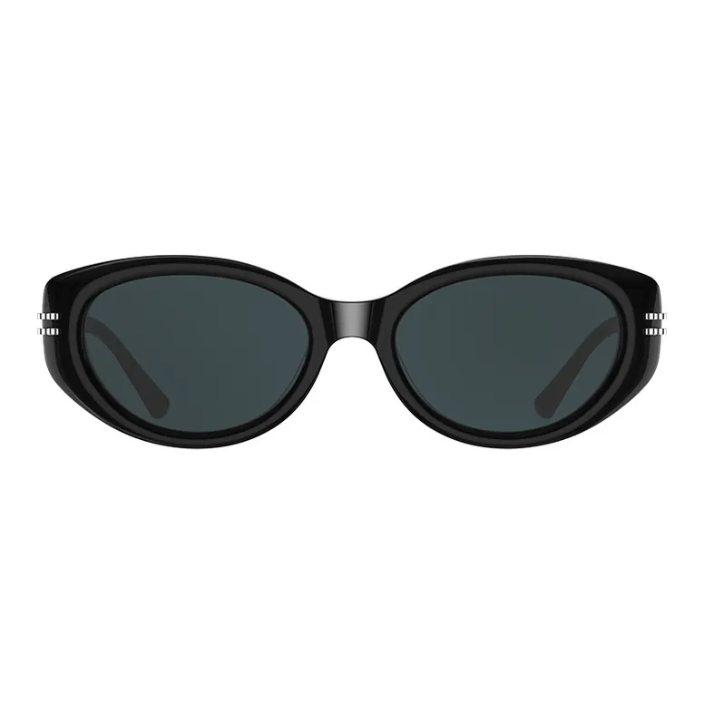 HELEN KELLER Plate Frame Oval Sunglasses Unisex-2