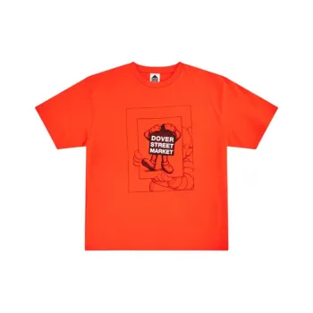 KAWS Dover Street Market Co-brand T-Shirts Unisex Red