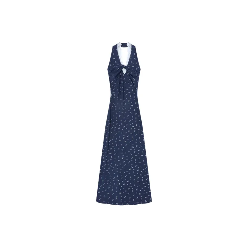 Vine Color Sleeveless Dress Style Women's Blue Single Item-23