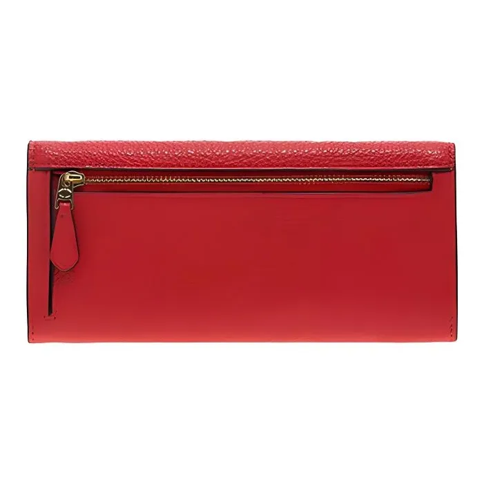 COACH Cow Leather Wallet Women's Red-2