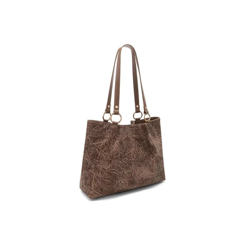 CLEVER& KETCH Synthetic Leather Tote Underarm Shoulder Bag Regular Women's Gray/Brown-5