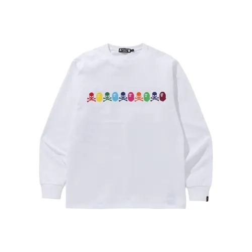 A BATHING APE Vs. Mastermind Rainbow Logo Long Sleeve Tee