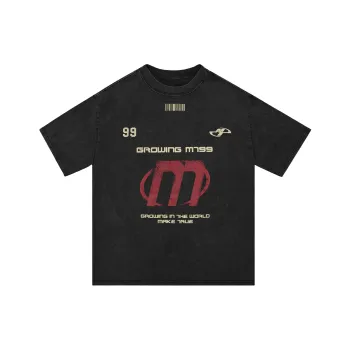 MT99 T Shirt Unisex Washed Black