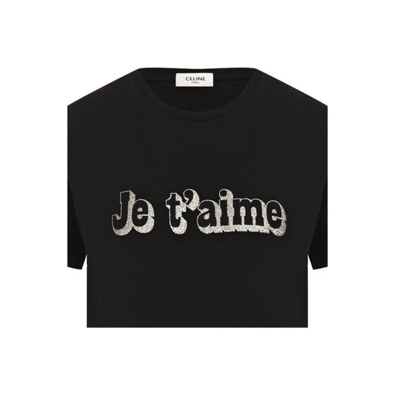 CELINE T-Shirts Women's Black-3