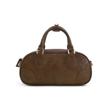 ROSEDAWN PU Bowling Bag, Handbag Women's Chocolate Brown