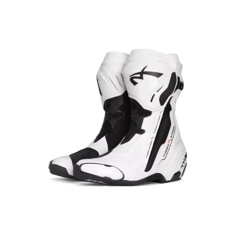BENKIA Abrasion Resistant Motorcycle Shoes Unisex White Track Edition-2