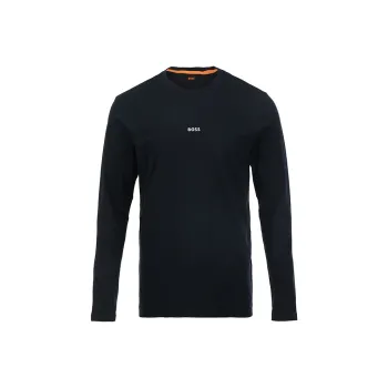 HUGO BOSS Contrast Logo Long Sleeved T Shirt