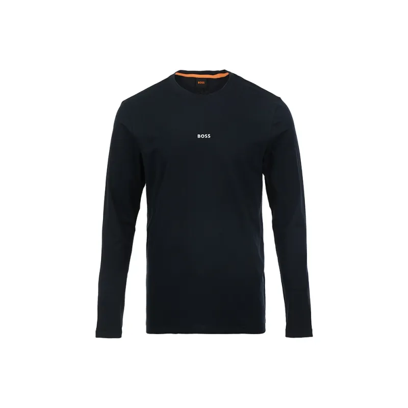 HUGO BOSS Contrast Logo Long Sleeved T Shirt-0
