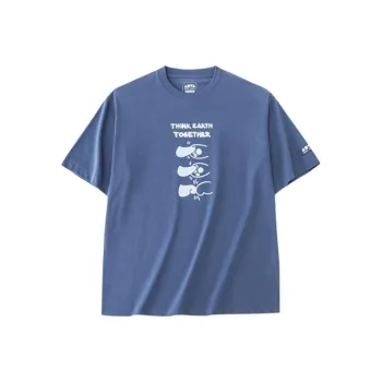 Anta Life Collection T Shirt Unisex Riverbank Blue