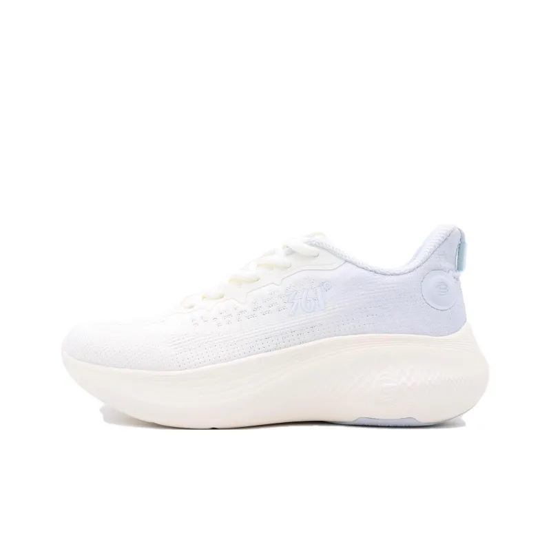 361° Breathable And Wear resistant Low Top Casual Running Shoes Women's White Blue-0